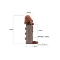 Censan 3 cm Uzatmalı Damarlı Penis Kılıfı Esmer