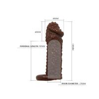 Censan 4 cm Uzatmalı Damarlı Penis Kılıfı Esmer