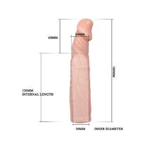 Censan 6 cm Dolgulu Titreşimli Silikon Penis Kılıfı