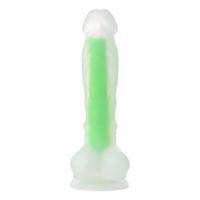 Censan Beyond Clark Glow Gece Parlayan Yeşil Dildo Silikon Şeffaf 22 cm