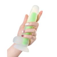 Censan Beyond Yeşil Dick Glow Gece Parlayan Dildo, Silikon, Şeffaf, 18 cm