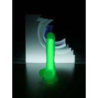 Censan Beyond Yeşil Dick Glow Gece Parlayan Dildo, Silikon, Şeffaf, 18 cm