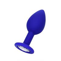 Censan Brilliant Anal Plug Mavi beyaz kristalli 7 cm 26 g