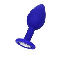 Censan Brilliant Anal Plug Mavi beyaz kristalli 7 cm 26 g