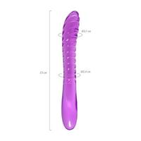 CENSAN Çift Taraflı Jel Dildo Frica, TPE, mor, 23 cm