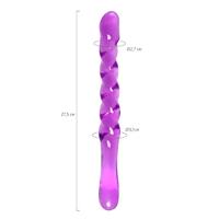 Censan Çift taraflı Jel Dildo Tanza, TPE, mor, 27,5 cm