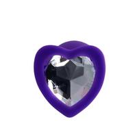 Censan Diamond Heart Anal Plug Mor 7 cm 18 g