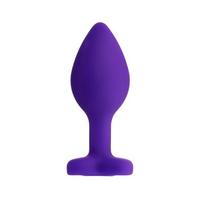 Censan Diamond Heart Anal Plug Mor 7 cm 18 g