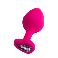 Censan Diamond Heart Anal Plug Pembe 8 cm