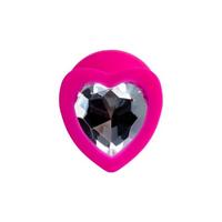 Censan Diamond Heart Anal Plug Pembe 8 cm