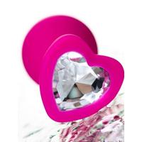 Censan Diamond Heart Anal Plug Pembe 8 cm