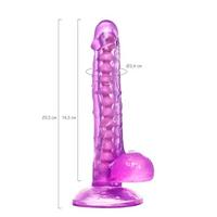 Censan Kıkırdaklı Jel Dildo Celiam, TPE, mor, 20,5 cm