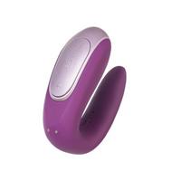 Censan Satisfyer Double Fun Telefon Kontrollü ve Uzaktan Kumandalı Violet Vibratör