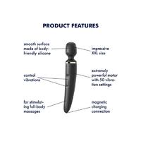 Censan Satisfyer Wand-er Woman Black Vibratör 34cm