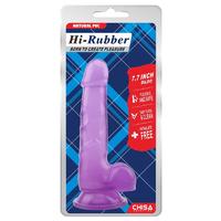 Hi-Rubber Şeffaf Jel Dildo - 19.5cm Mor