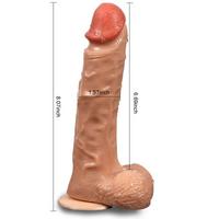 Shequ Bronte Şarjlı Döner Başlı Realistik Dildo Uzaktan Kumandalı 20.5 cm